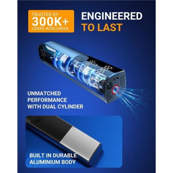 Bike Pump, The Pro Electric Bicycle Pump Tire Inflator Portable Air Compressor - Picture 4 of 6